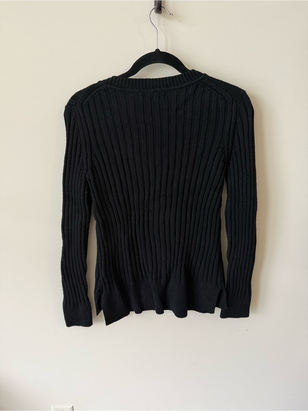 Banana Republic Black Cable-Knit Crewneck Sweater - Picture 4 of 4